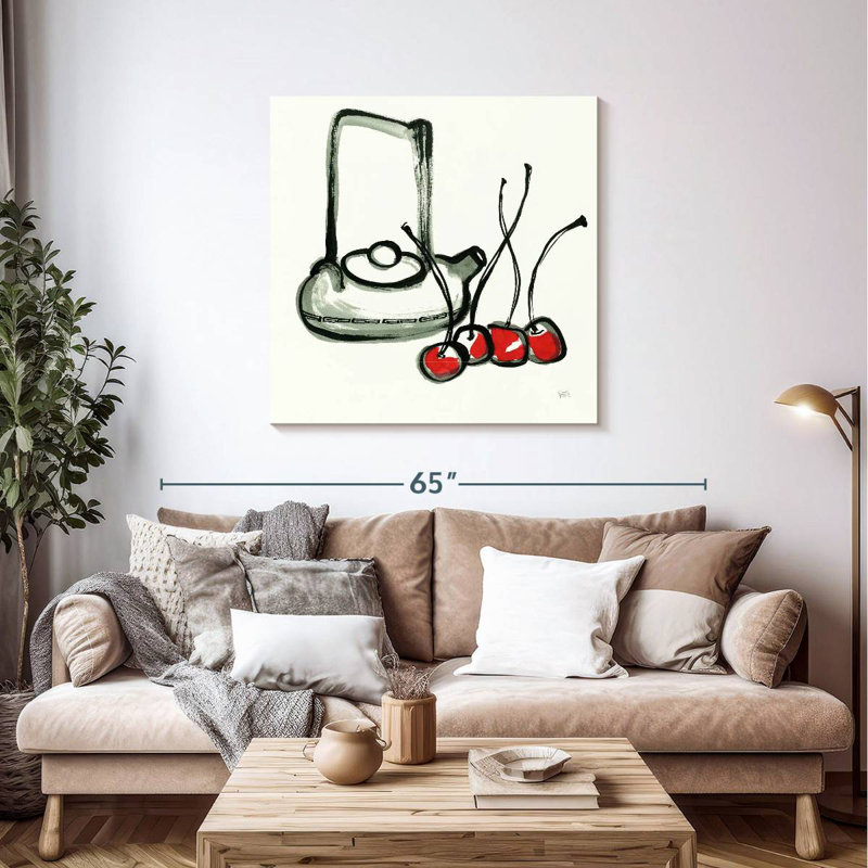 Yarlin thé et cerises, H 39 po x l 39 po