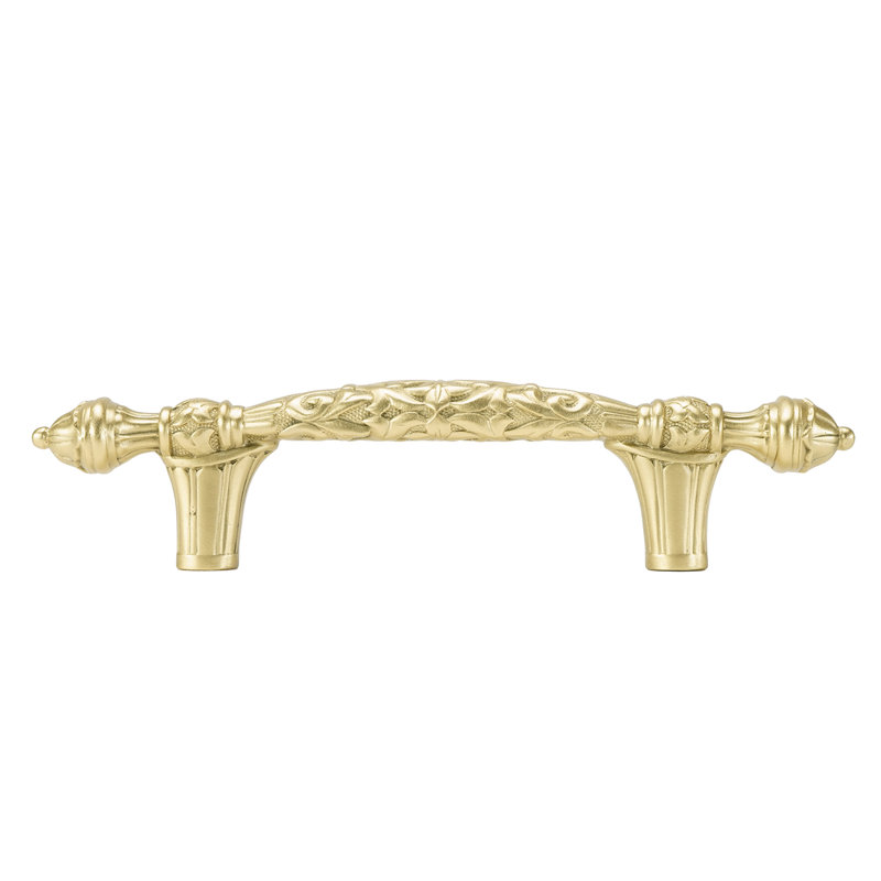 EDGAR BEREBI BELLEVIEW 3" CENTER TO CENTER PULL IN MUSEUM GOLD PLATE, Florentine Gold