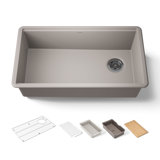 Billings 32-1/2 In. Undermount Single-Bowl Workstation Kitchen Sink