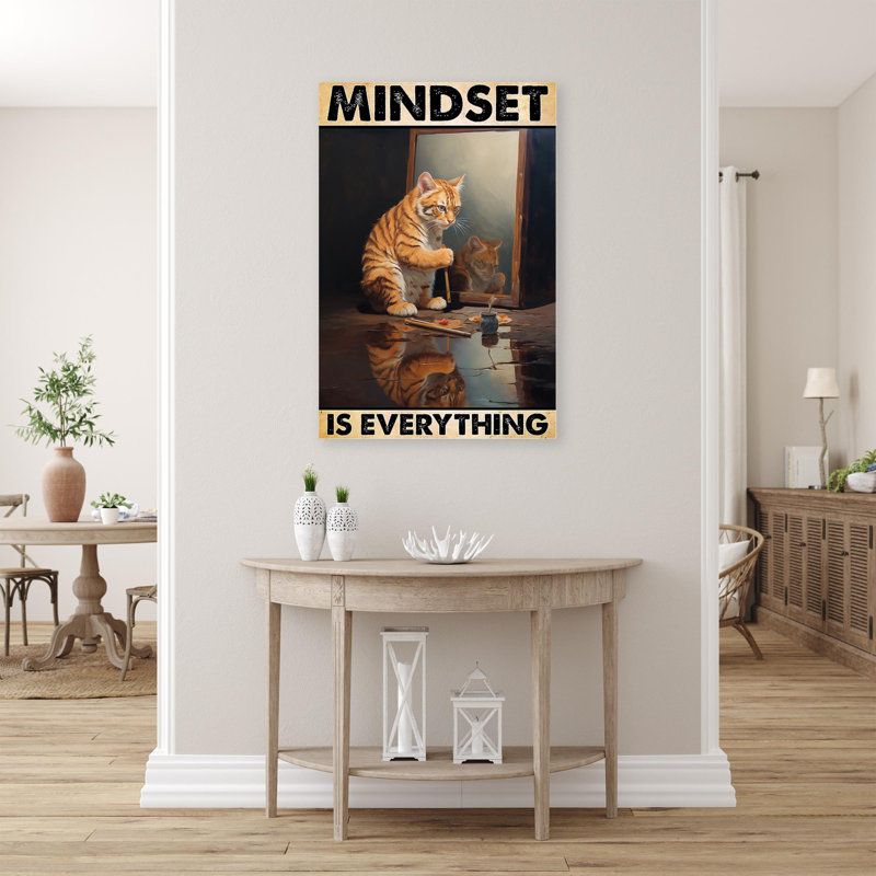 «Mindset Is Everything» - 1 pièce, H 14 po x l 11 po x P 1,25 po