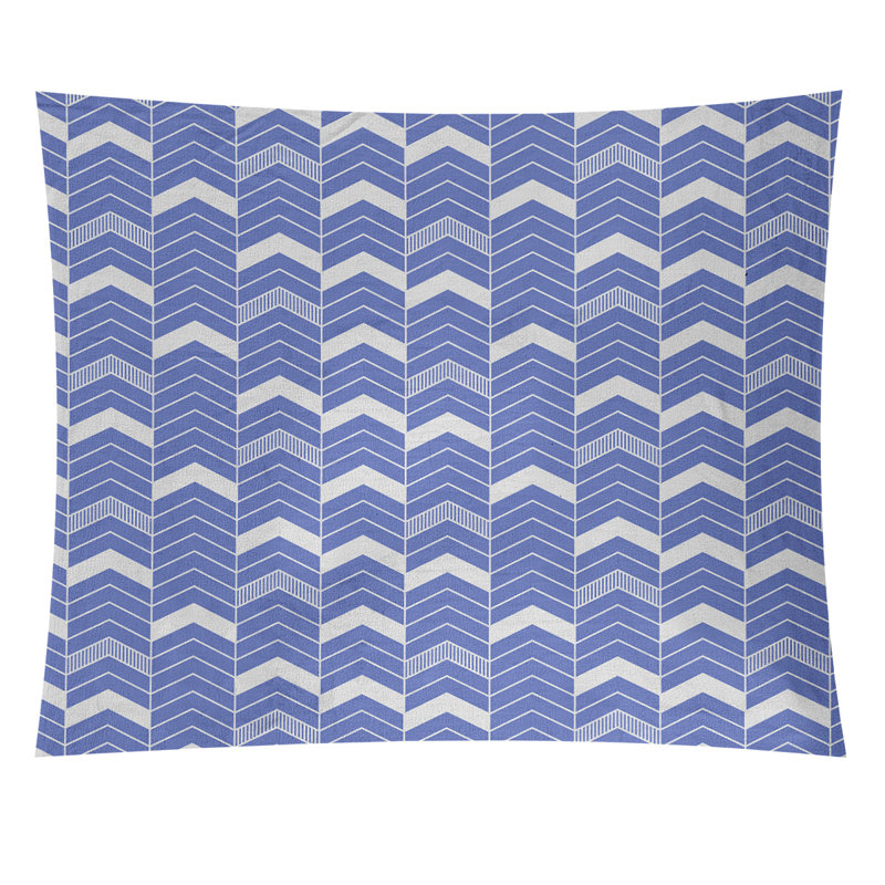 Tapisserie Stephenie, H 88 po x l 104 po, Bleu / Blanc