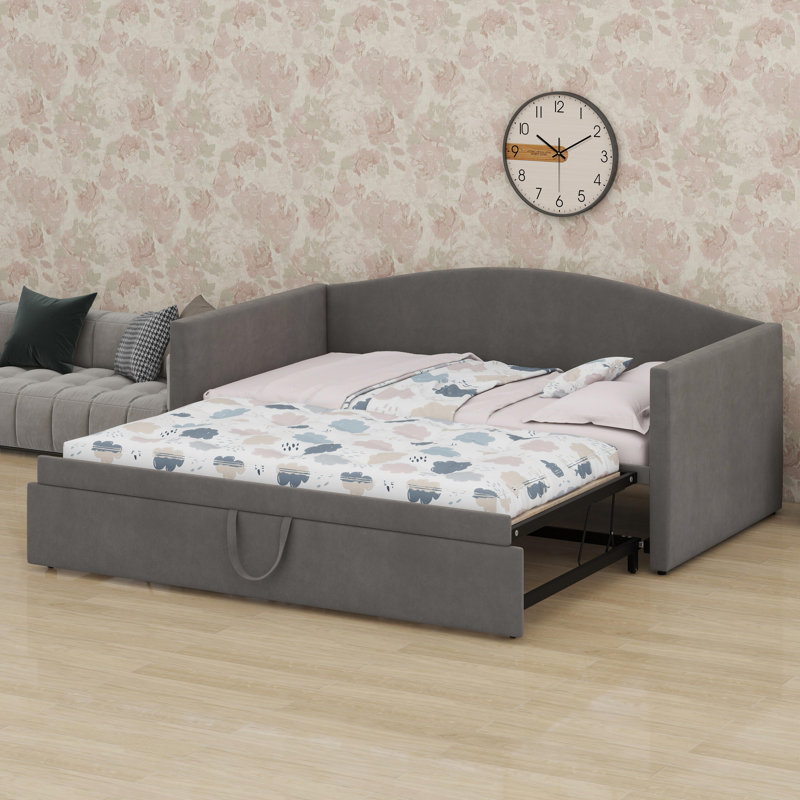Lit de jour avec couchette extensible, Gris
