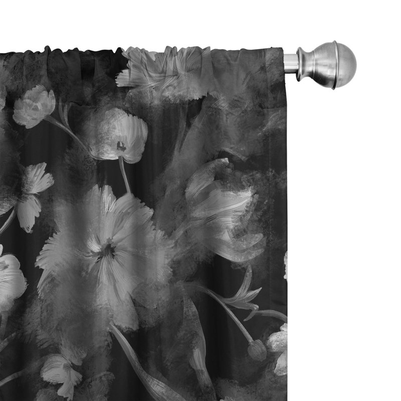 Bayon Semi Sheer Curtain Pair, 28" W x 63" L