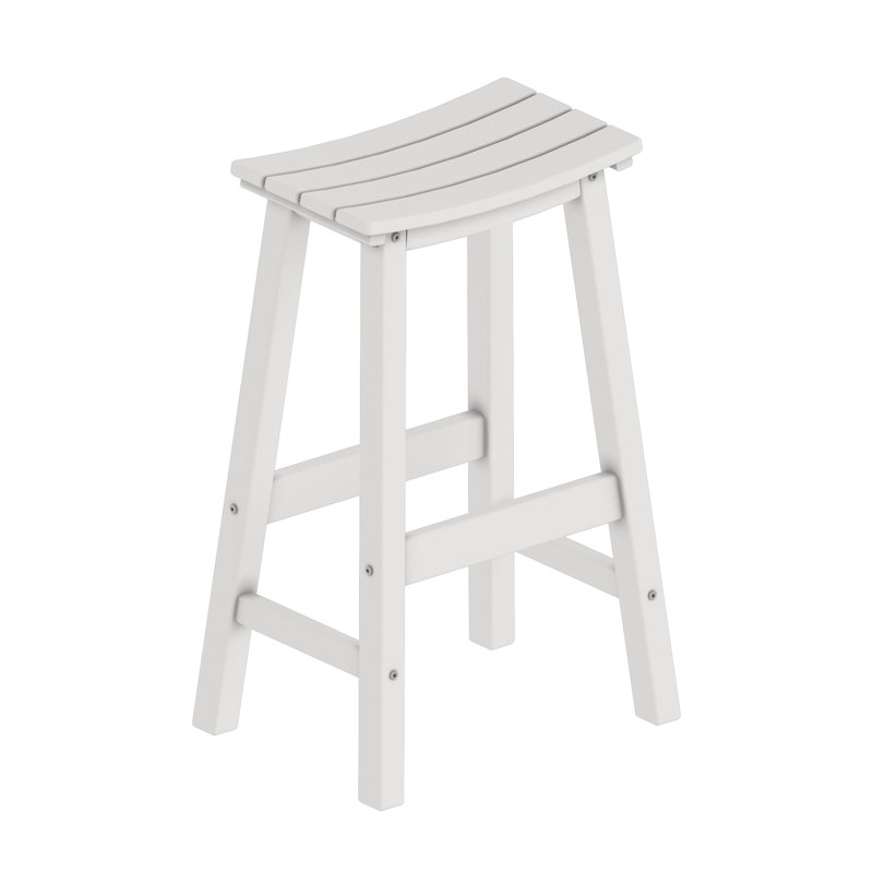 Tabouret de bar en plastique PEHD ivoire, Ivoire ivoire