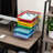 Mind Reader 5-Tier Paper Tray, Desktop Organizer, File Storage, Workspace, Office, Metal Mesh, 11.75"L x 14"W x 15"H, Assorted Colors