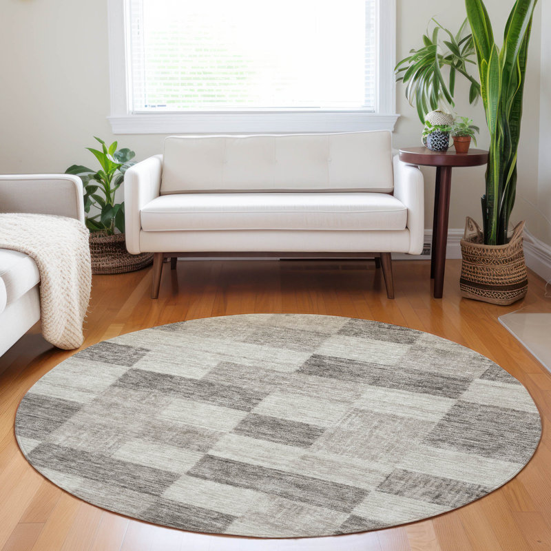 Tapis d'intérieur / extérieur brun Elise , 8 pi x 8 pi