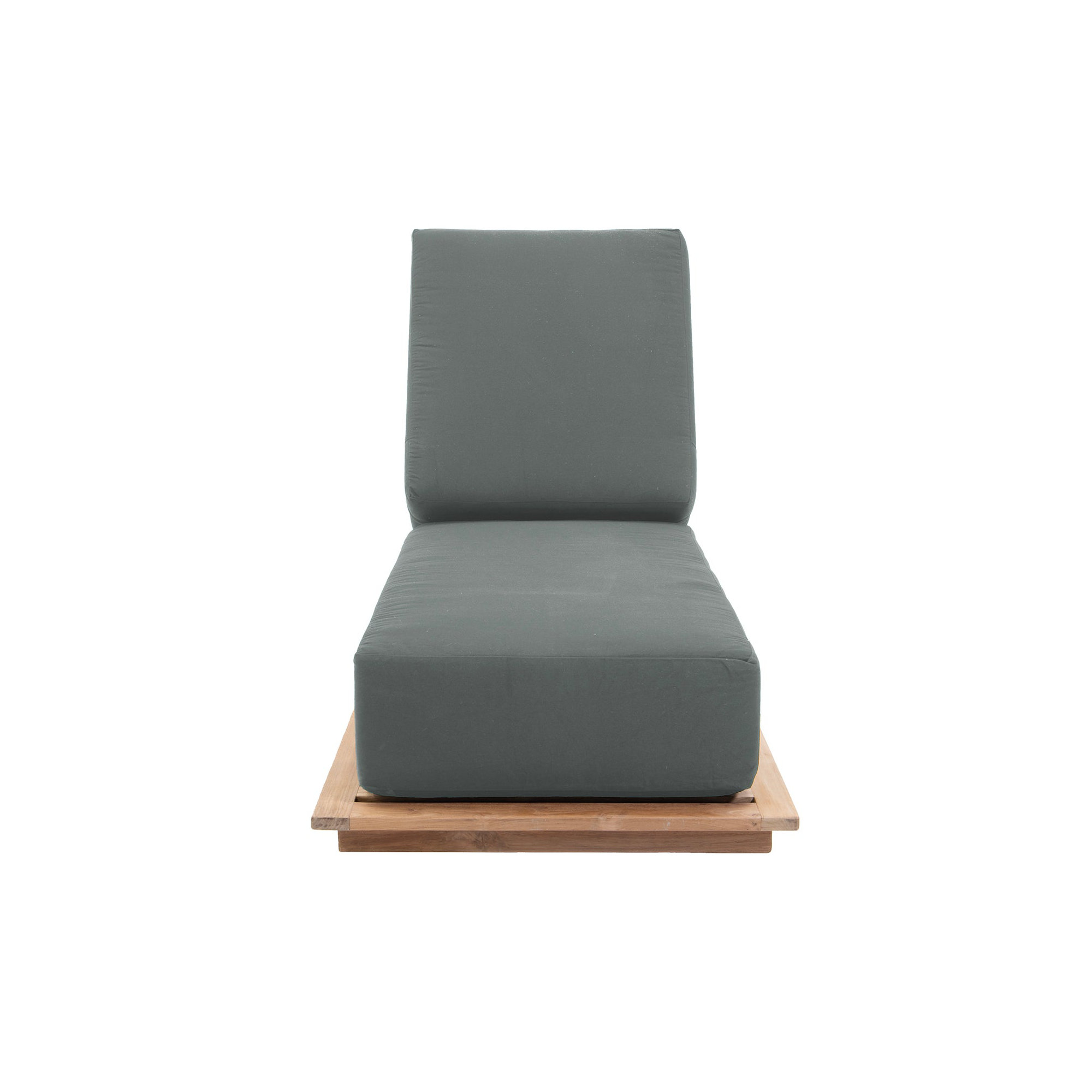 Varenna 27.5'' Outdoor Teak Chaise Lounge, Charcoal