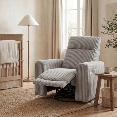 Fauteuil inclinable électrique en velours côtelé de 37,2 po de largeur Weddel