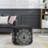 18" Black 100% Cotton Ottoman