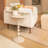 Alexander Hammered Metal Table, White-574419065