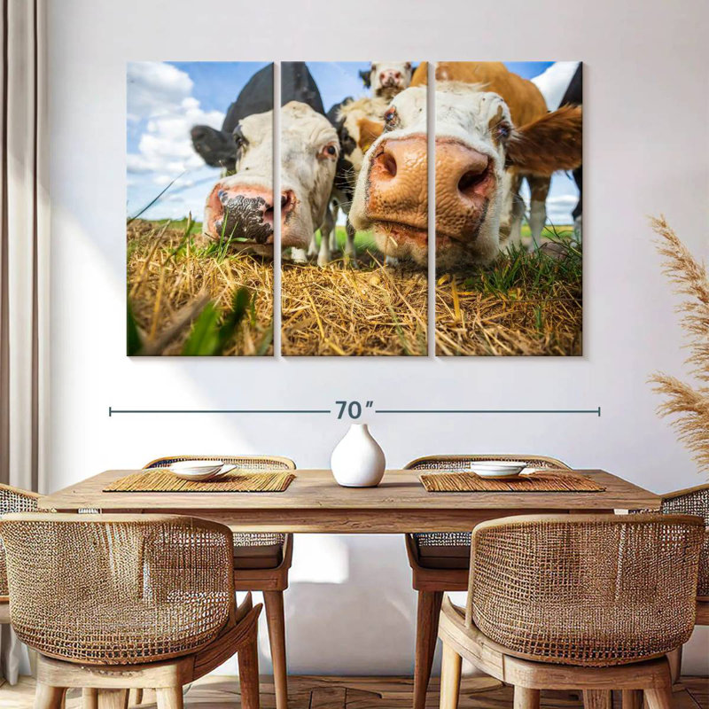 Vaches curieuses Brampt, H 42 po x l 65 po