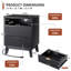 Ensemble de tables basses à plateau relevable avec 2 tables de bout, table basse noire et tables d'appoint avec station de charge-1124166119-1124166116