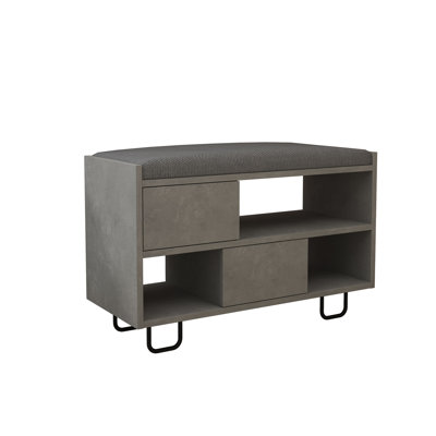 Cannonleague Polyester Upholstered Bench with Shoe Storage