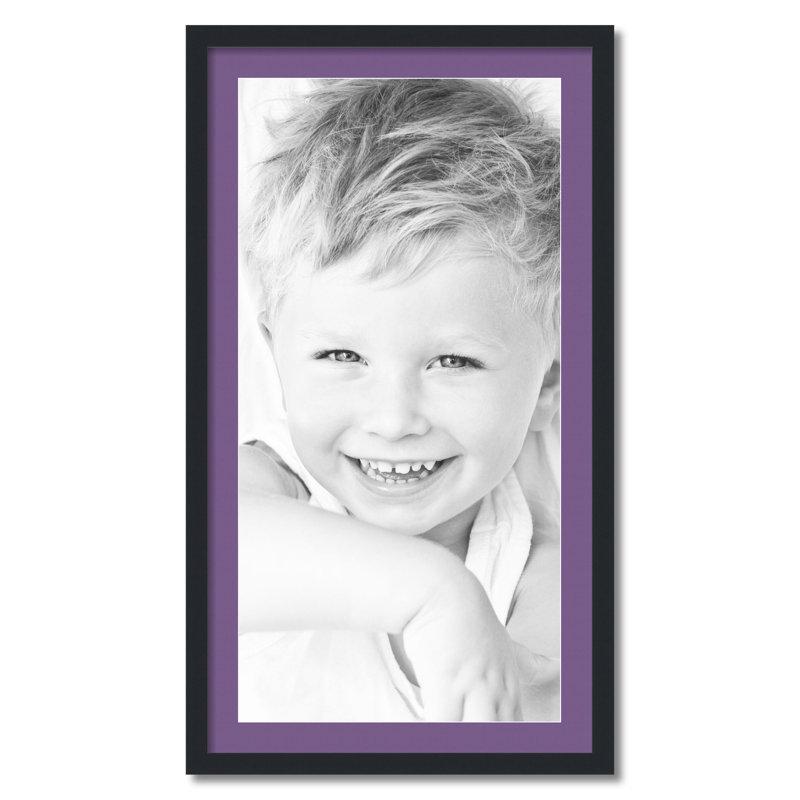 Cadre pour photo simple 18 po x 36 po en bois mat, Raisin