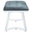 Banc capitonné gris foncé et chrome