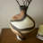 Brown Mid‑Century Novelty Ceramic Table Vase