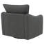 Fauteuil pivotant rembourré gris anthracite Nikko-1025562685