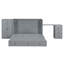 Grand lit escamotable avec port USB, grand tiroir et armoire / bureau - Lit armoire polyvalent-161575587