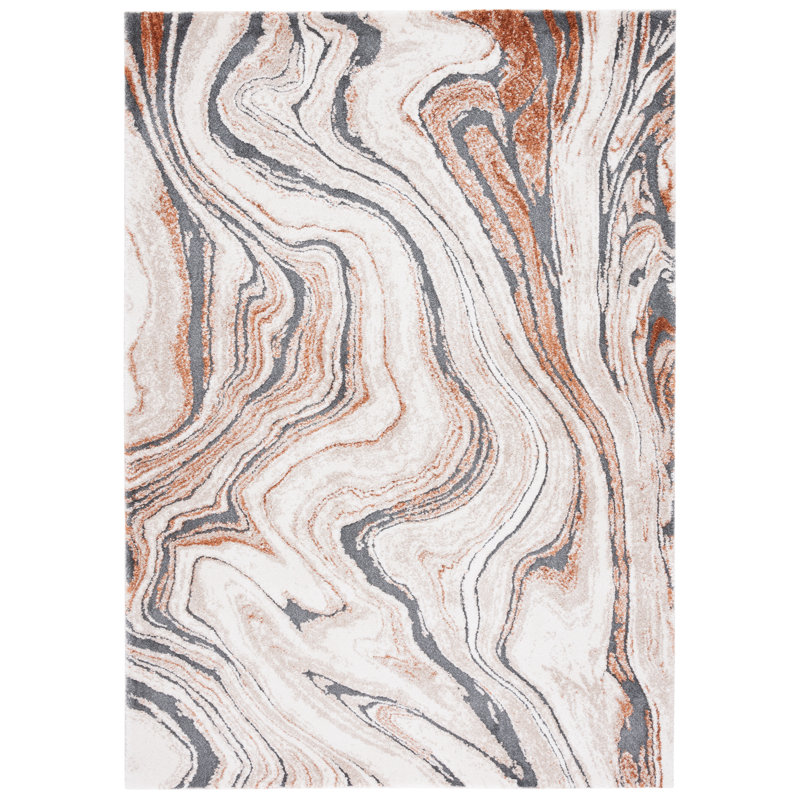 Cyrus Shag Performance Abstract Rug, Rectangle 5'5" x 7'6"