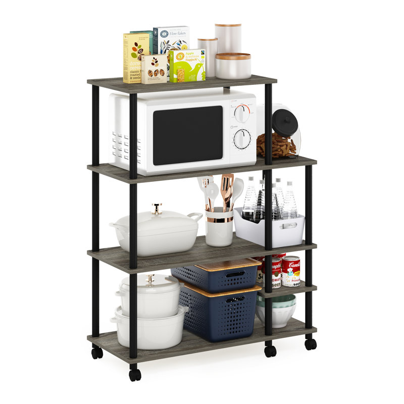 Debbi Wood Kitchen Cart, French Oak Grey/Black