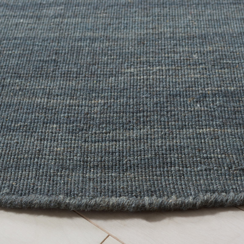 Kilim Hand Loomed Wool/Cotton Rug in Silver/Gray, Square 6'
