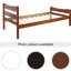 Lit plateforme en bois de noyer avec tête de lit et support à lattes tenace pour tête de lit simple, base de couleur stable