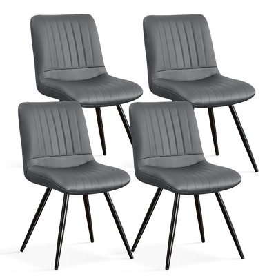 Upholstered Faux Leather Dining Chair