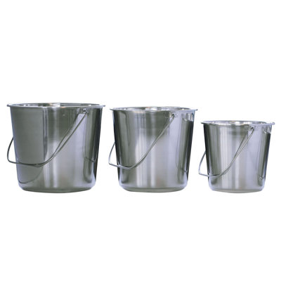Ensemble de 3 pots en acier inoxydable assortis