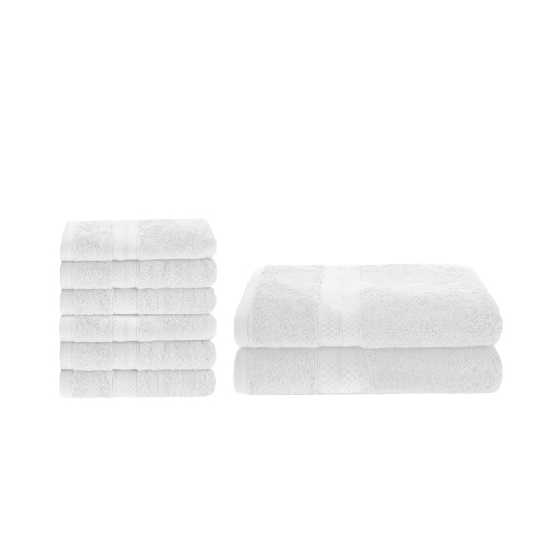 Scholz 8-Piece Cotton Blend Towel Set , White