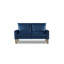 Causeuse rembourrée en velours de style moderne et minimaliste, canapé compact à 2 places à ressorts hélicoïdaux pour salon-132106689
