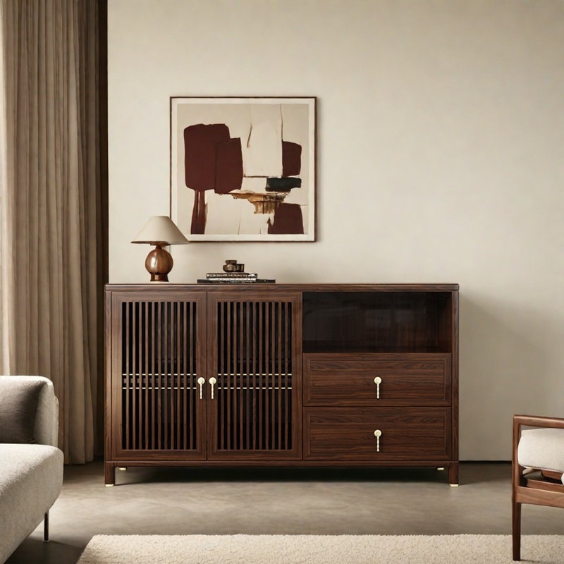 Buffet en bois massif clair luxueux