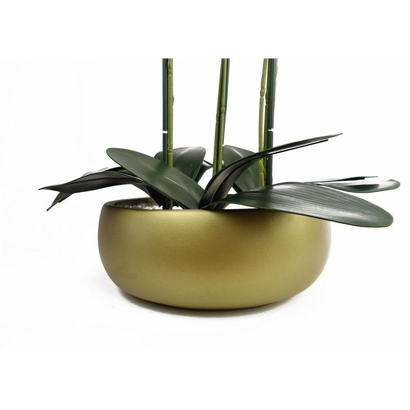 60cm Faux Plant in Ceramic Pot, Gold, Purple