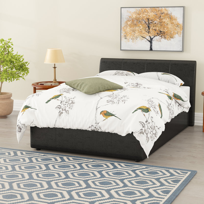 Quentin Upholstered Ottoman Storage Bed, Single (3'), Brown