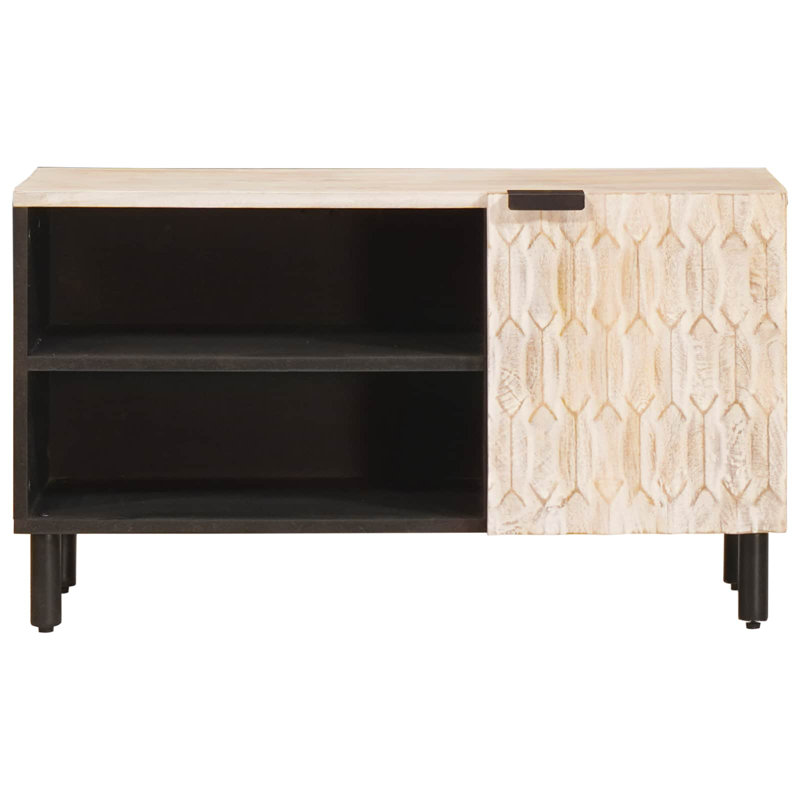 TV Stand for TVs up to 88", White Wash