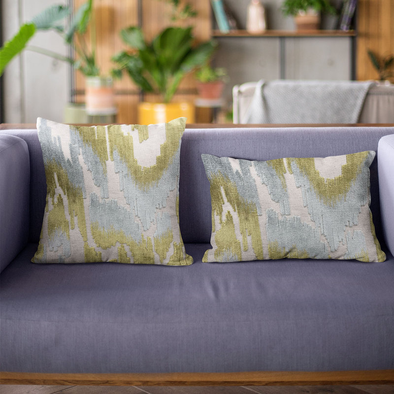 Abstract Velvet Outdoor Throw Pillow, 24" x 24", Square