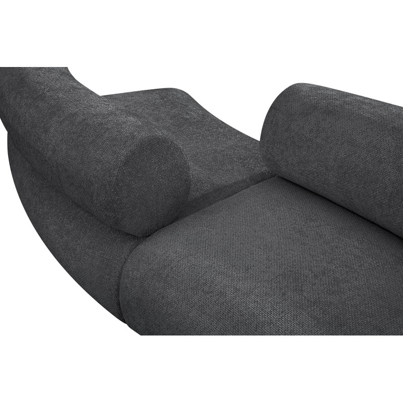 Canapé modulaire rembourré 108 po Bale, Tissu gris chenille