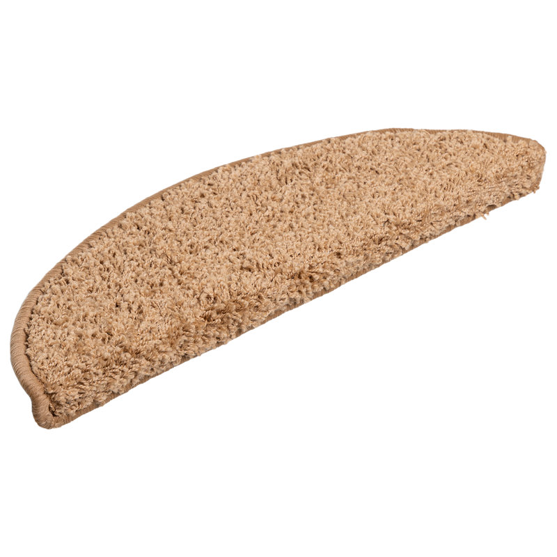 Carpet Stair Treads Beige 65x21x4 cm, 10, 3cm H x 56cm W x 17cm D