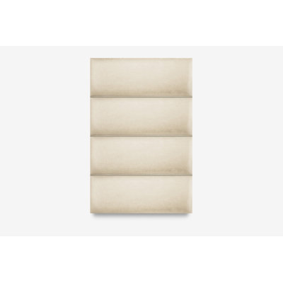 Microsuede Wall Paneling in Neutral Sand