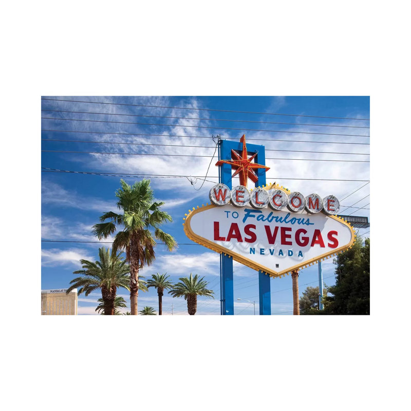 The "Welcome To Fabulous Las Vegas" Sign, Paradise, Clark County, Nevada, USA 1 Piece Wall Art on Canvas, Wrapped Canvas