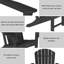 Chaise Adirondack en plastique / résine avec table Arnolec-468648677