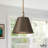 1 - Light Antique Brass Dome Pendant
