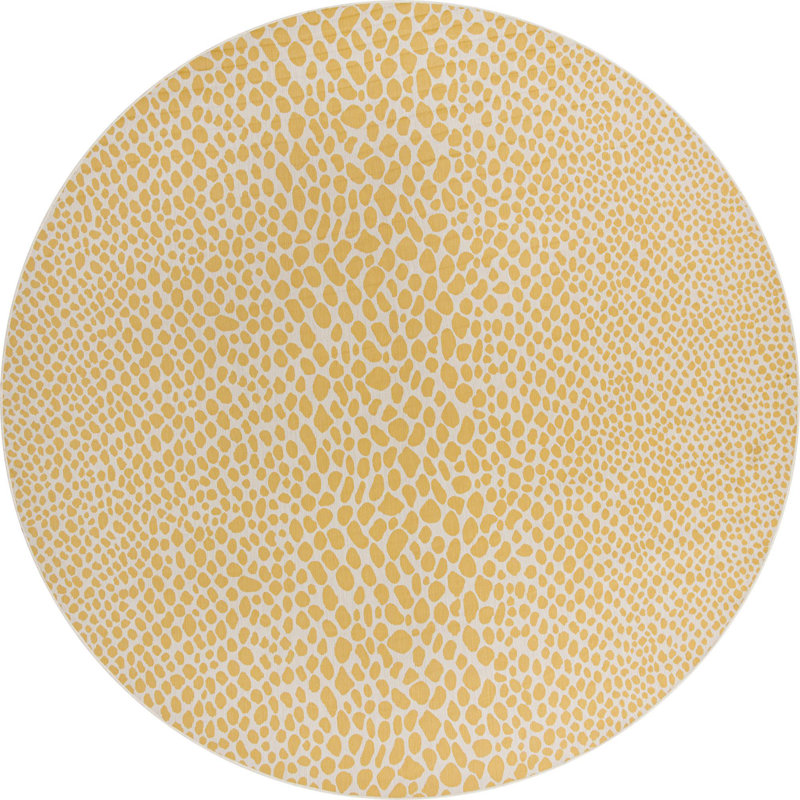 Tapis d'extérieur couleur or, Rond 13 pi