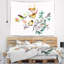 Tapisserie fleurs tropicales et oiseaux-28499836