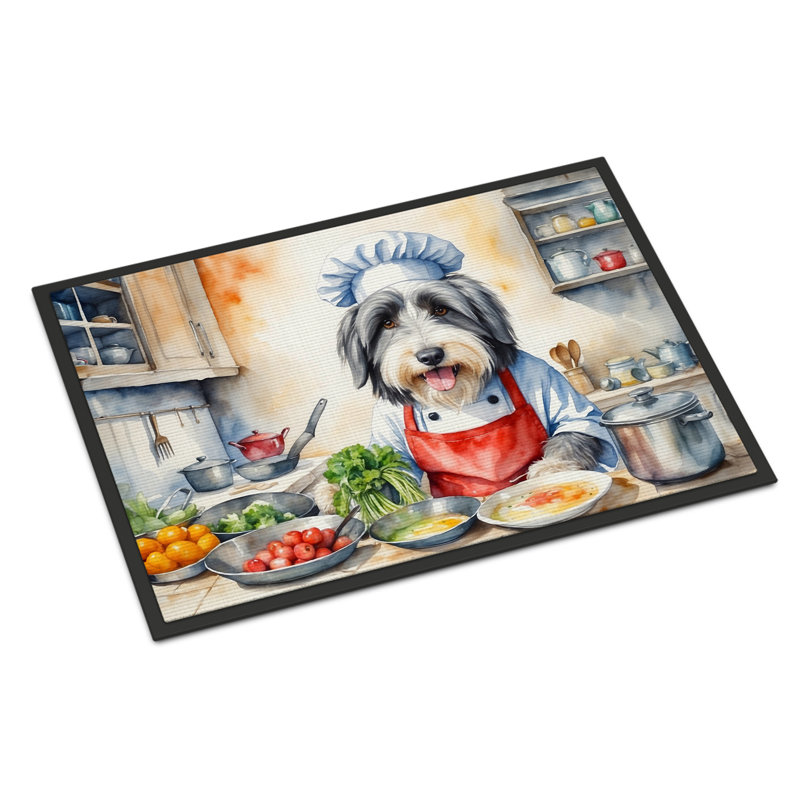 Tapis d'entrée antidérapant Diondra, L 18 po x L 27 po