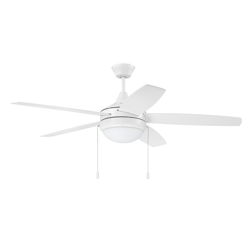 Phaze Energy Star 5 Blade 52'' Ceiling Fan with LED Lights, White