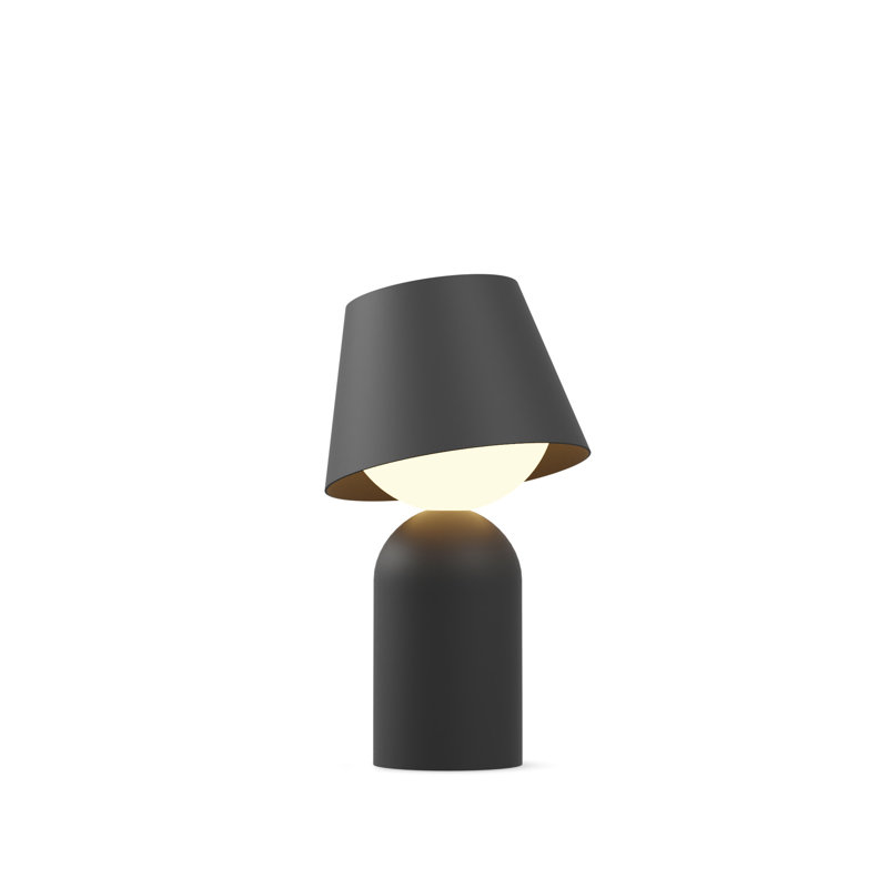 Guy LED Outdoor Wall Lantern, 3.6" H x 3.6" W x 7.9" D, Matte Black