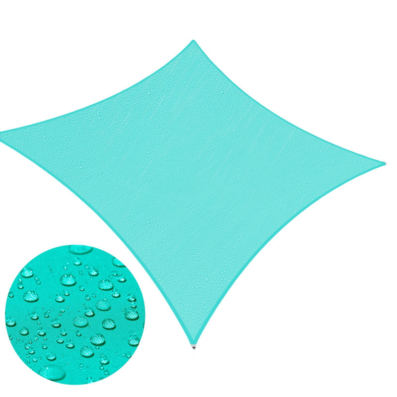 Voile d'ombrage imperméable carré Amgo Custom - durable et résistante aux rayons UV, 4 pi x 4 pi, Sarcelle