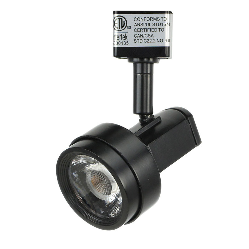 Tête d'éclairage DEL à rail, Noir, H 5,5 po x l 2,38 po x 3,5 po, 10W