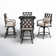 Square 4 - Person 32.7'' L Outdoor Standing Height Table Set with 29"W Stools