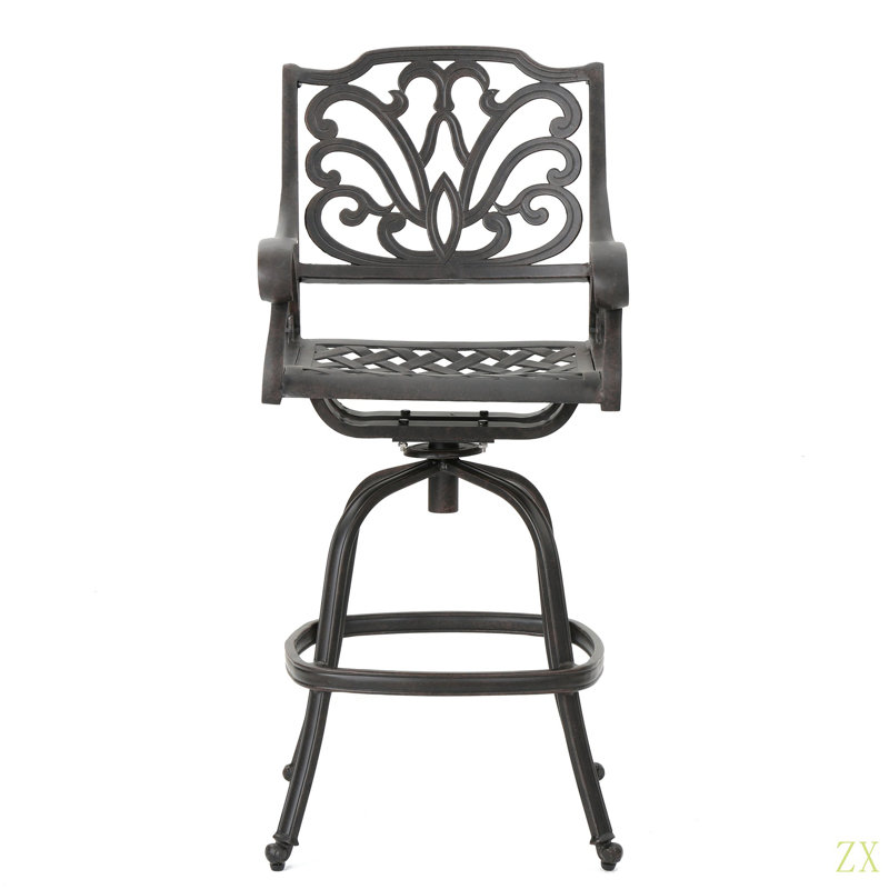 Tabouret pivotant en fonte d'aluminium